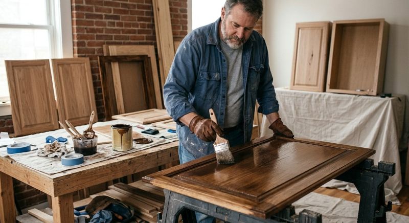 Built In Cabinetry Staining in Kokomo, IN